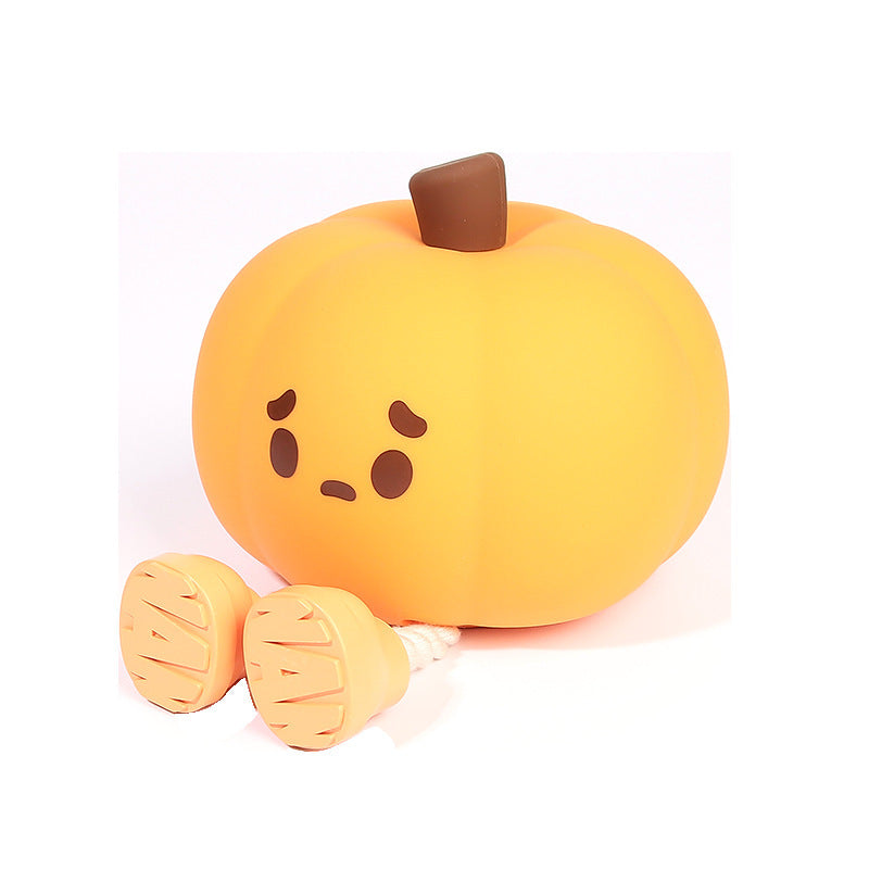 Halloween Pumpkin Night Light | Cute Silicone Dimmable Bedside Lamp & Home Decor