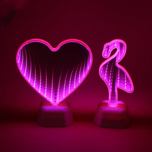 Creative Double-Sided Love Tunnel LED Mirror Light