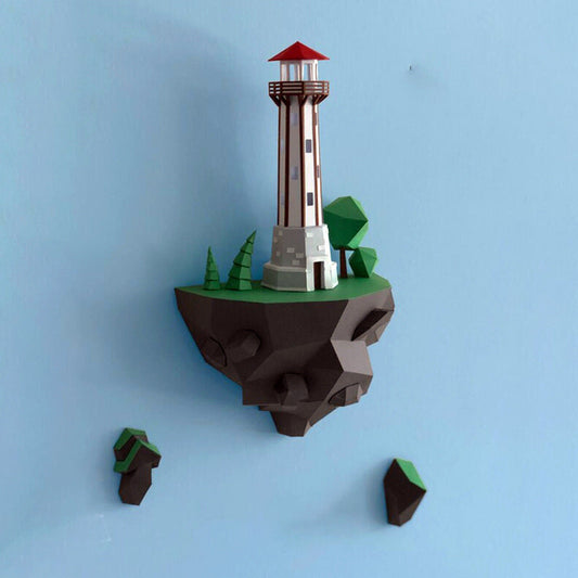 Large 3D Lighthouse Sculpture Model for Home Wall
