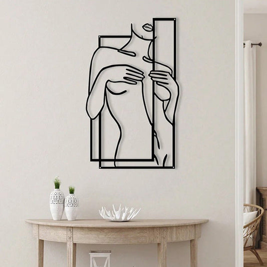 Aesthetic Female Body Line Silhouette Wall Art