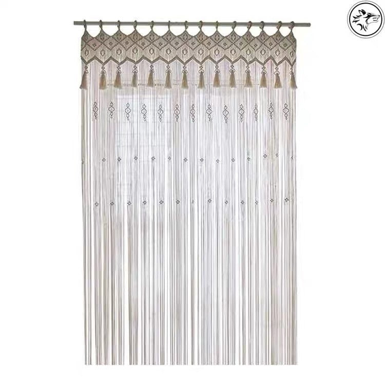 Bohemian Hand-Woven Macrame Tapestry Curtain