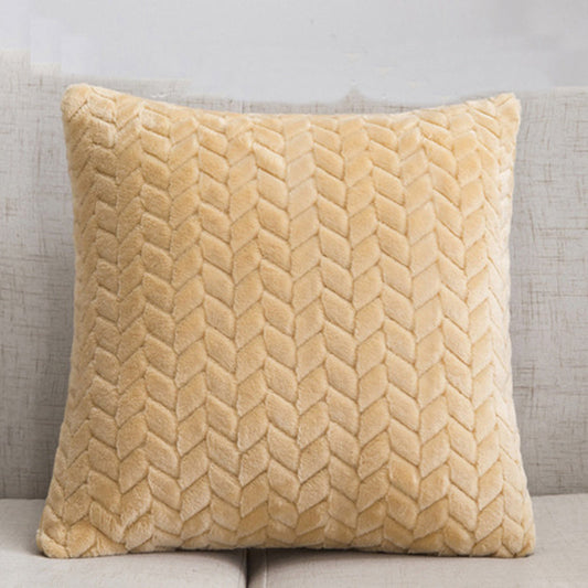 Modern Solid Flannel Sofa Cushion Case