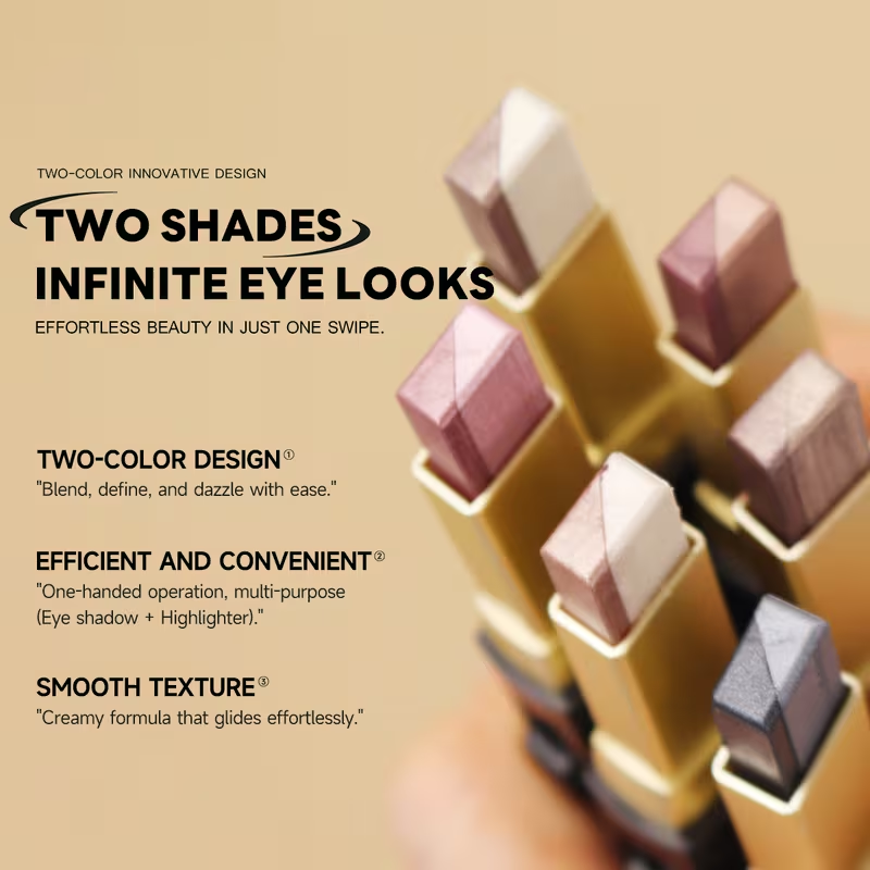 Glitter Double Color Gradient Eyeshadow Stick Pencil