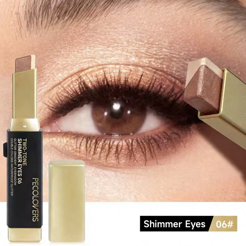 Glitter Double Color Gradient Eyeshadow Stick Pencil