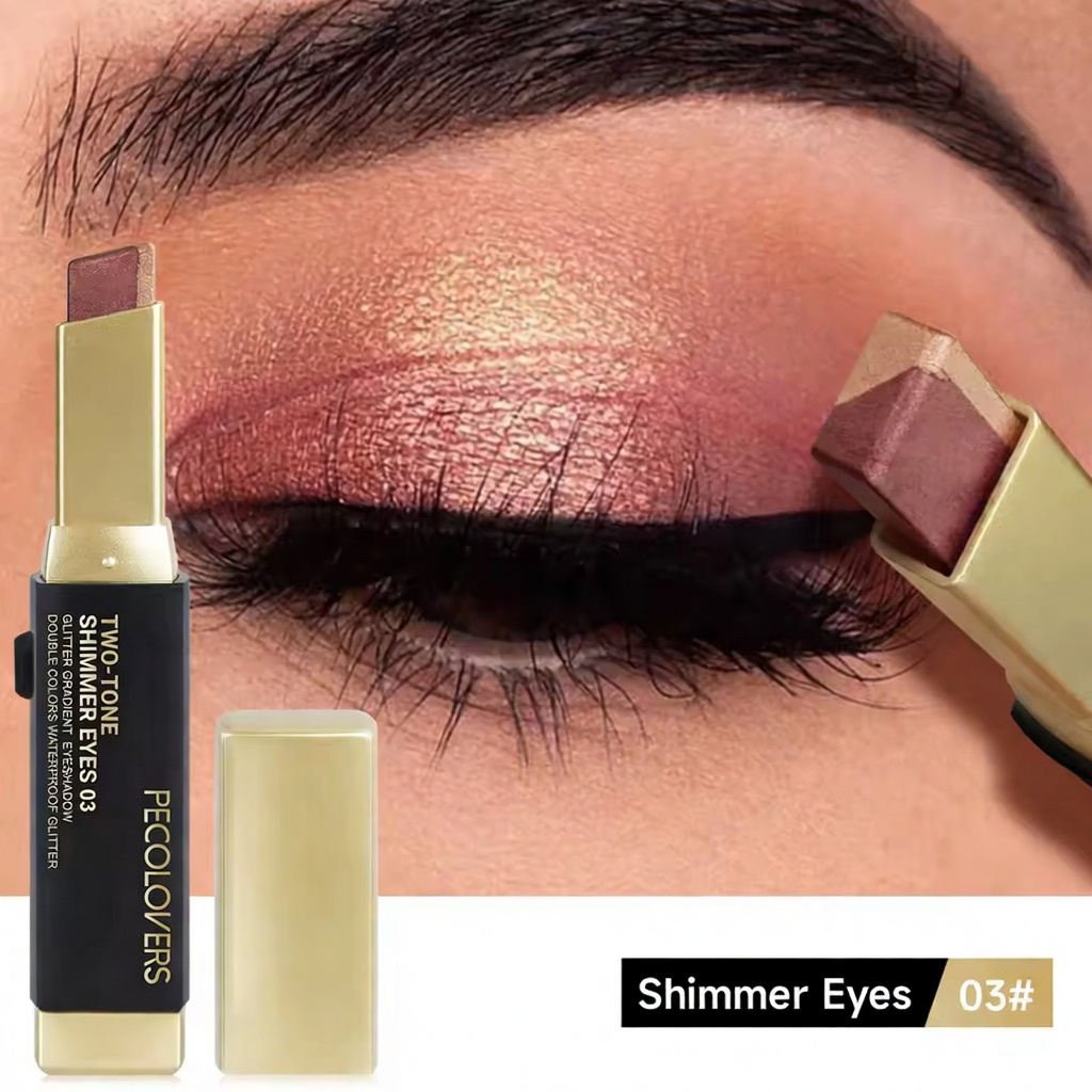 Glitter Double Color Gradient Eyeshadow Stick Pencil