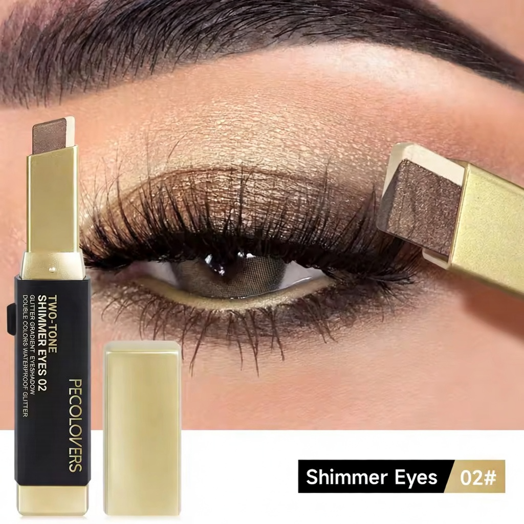Glitter Double Color Gradient Eyeshadow Stick Pencil