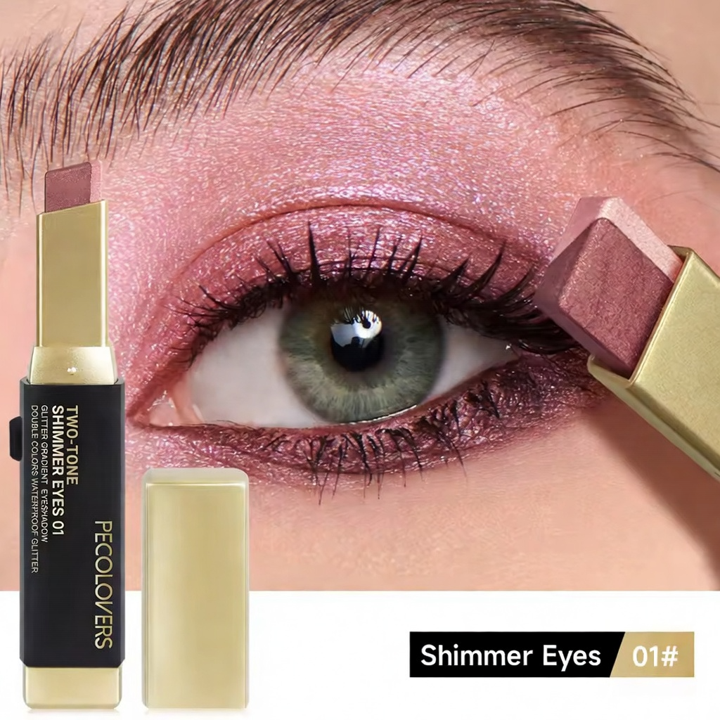 Glitter Double Color Gradient Eyeshadow Stick Pencil