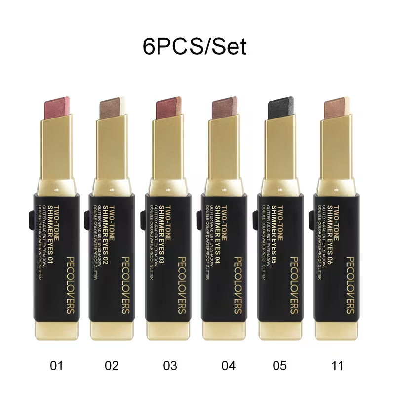 Glitter Double Color Gradient Eyeshadow Stick Pencil