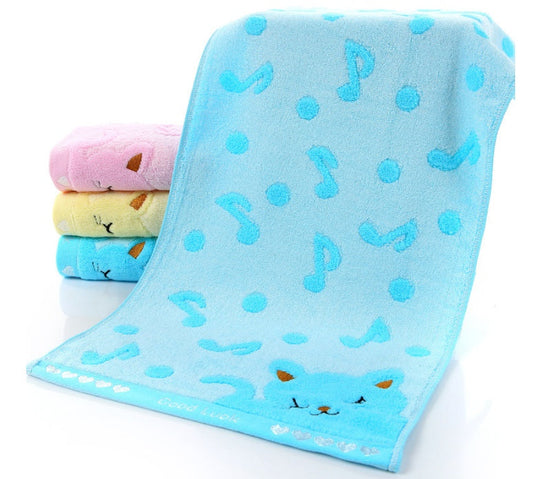 Cute Kitten Design Bamboo Fiber Towel