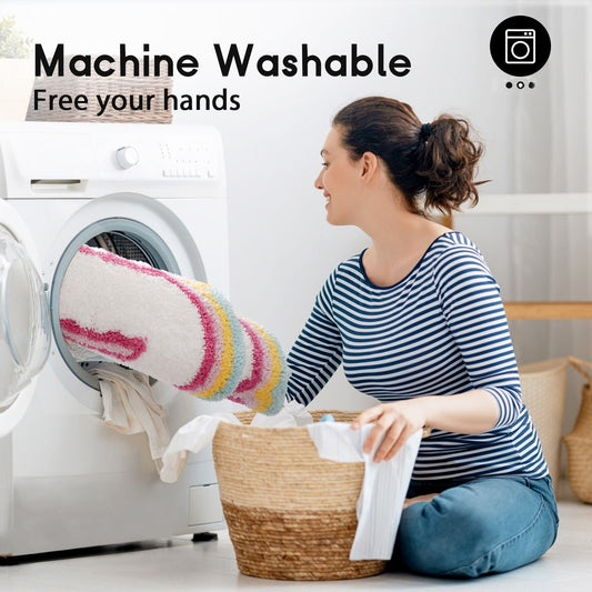 Area Rug Color Rug For Bedroom - Non Slip Bath Rug Absorbent Floor Mat For Bathroom - Cute Washable Small Shower Mat - Aesthetic Modern Home Decoration Birthday Gifts, Thanksgiving Day Decor, Christma