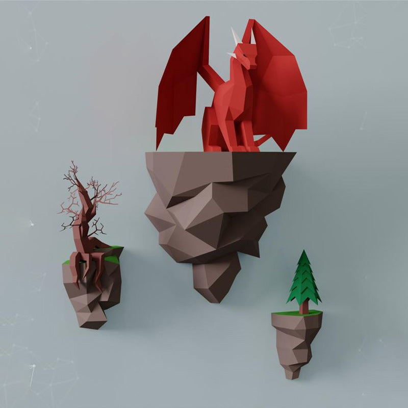 Unique Fantasy Dragon Paper Model Home Decoration