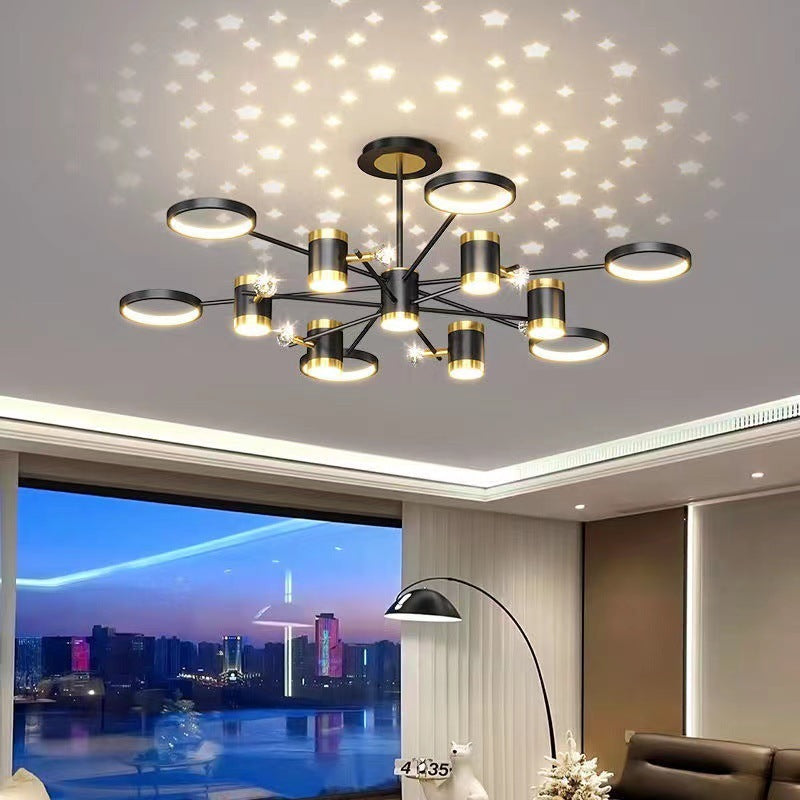 Modern Light Luxury Star Ceiling Lamp Combination