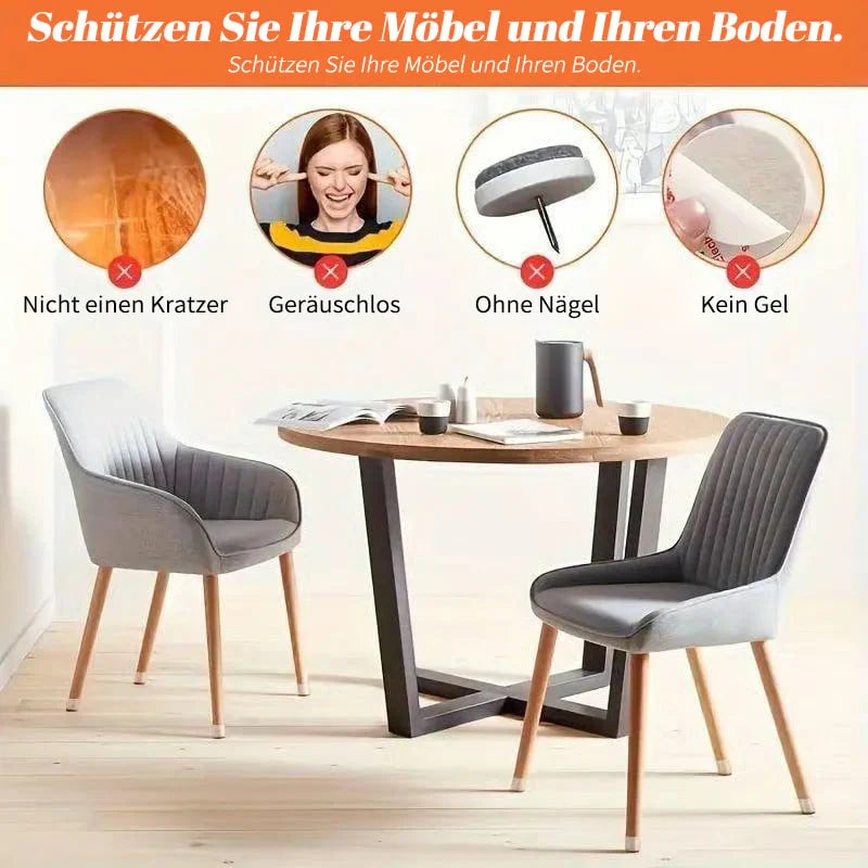 Universal rubber chair leg protectors