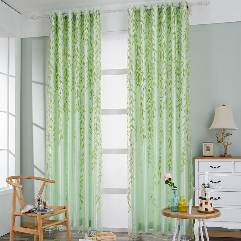 Exquisite Transparent Printed Sheer Curtains