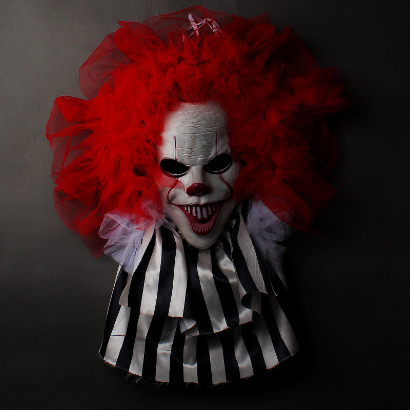 Halloween Clown Wreath | Horror Door Hanging Decoration for Home & Party