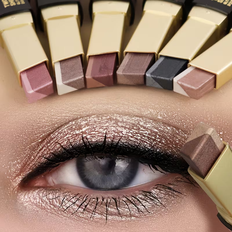 Glitter Double Color Gradient Eyeshadow Stick Pencil
