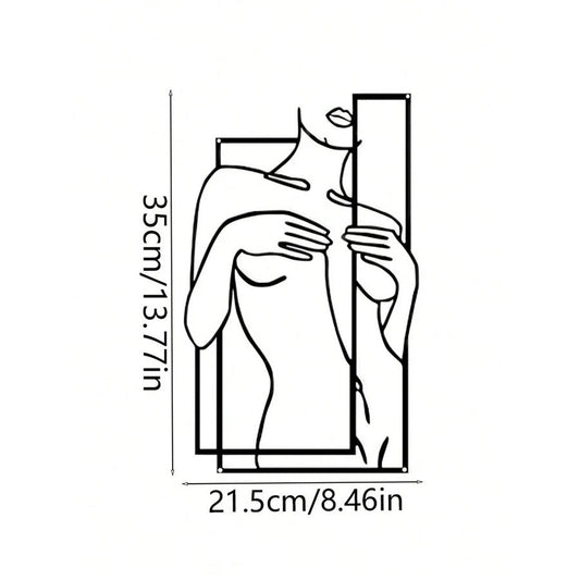 Aesthetic Female Body Line Silhouette Wall Art